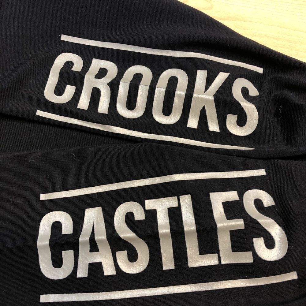 NWT CROOKS & CASTLES Women’s Black Leggings XL - Picture 2 of 5